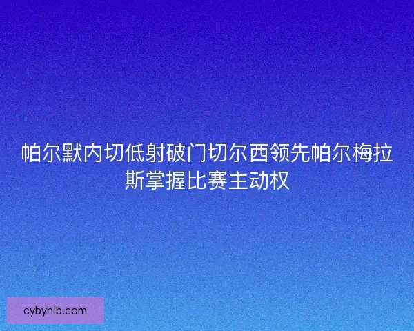 帕尔默内切低射破门切尔西领先帕尔梅拉斯掌握比赛主动权